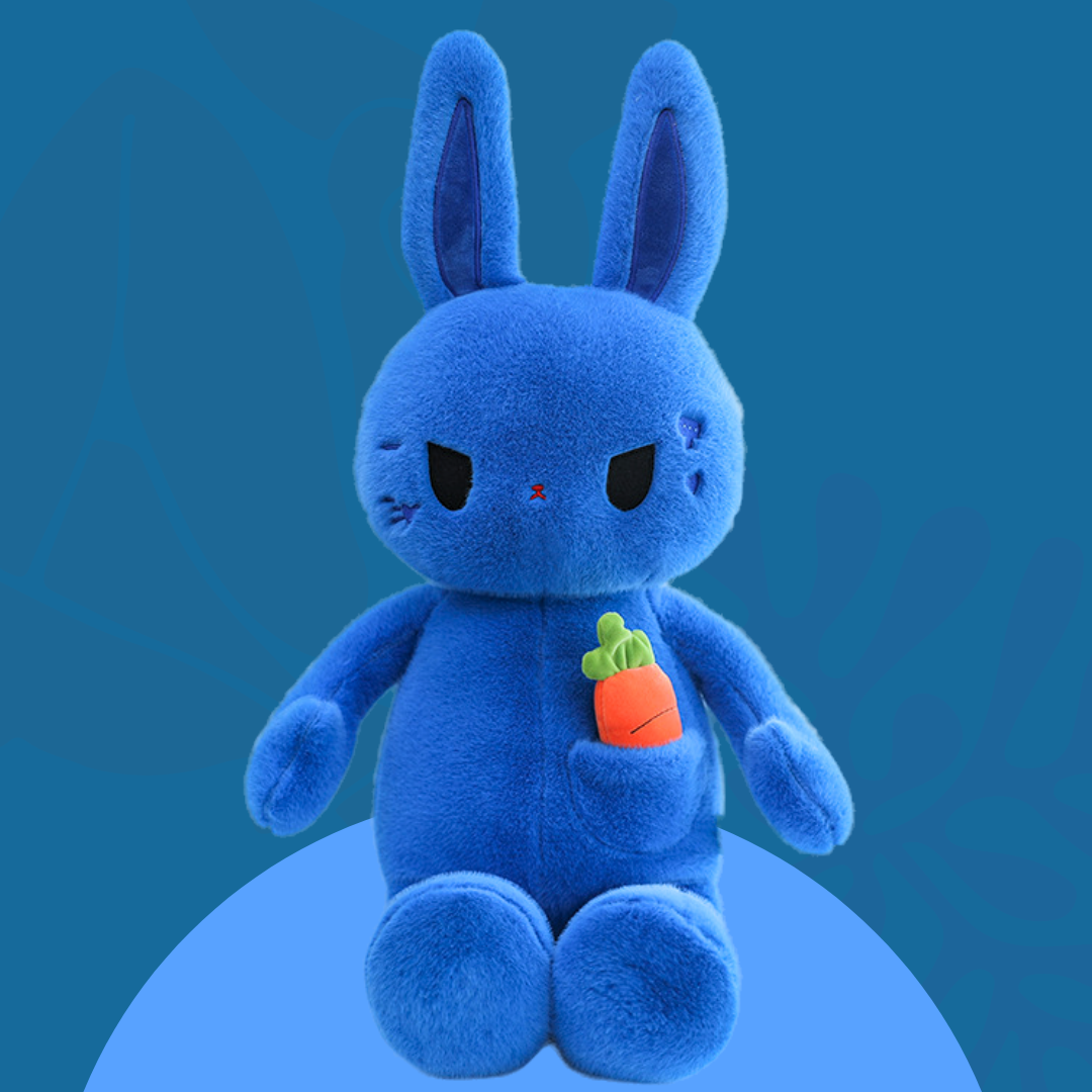 Blue stuffed rabbit shop