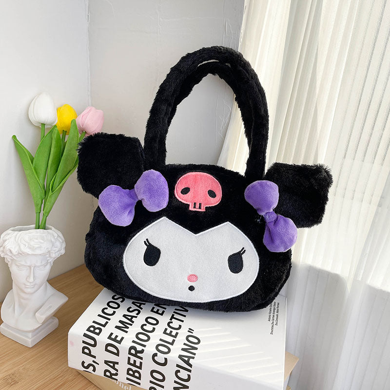 Kawaii Plush Kuromi Shoulder Bag and Handbag