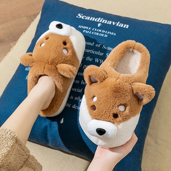 Corgi Plush Slippers
