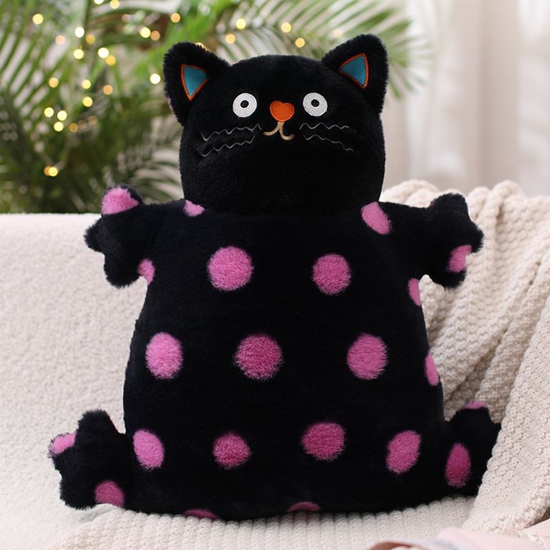 Funky Polka Dot Cat Plush Toy