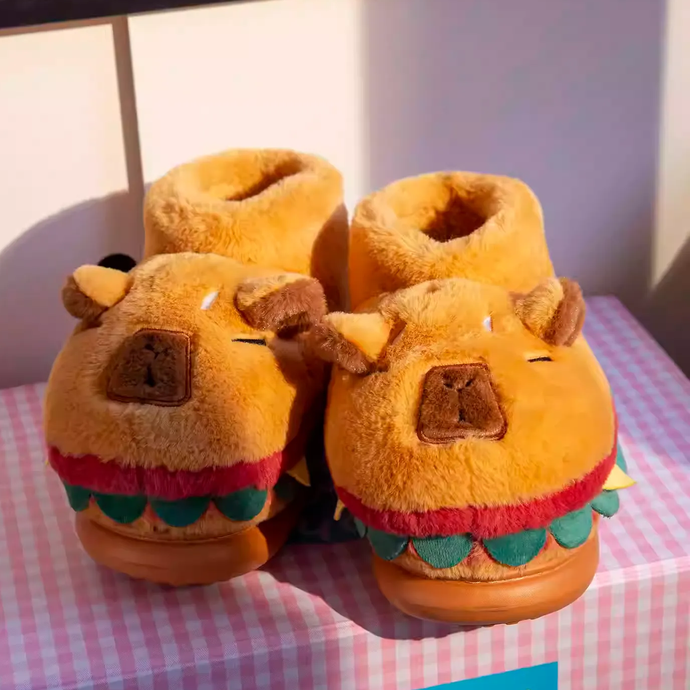 Capybara Hamburger Slippers
