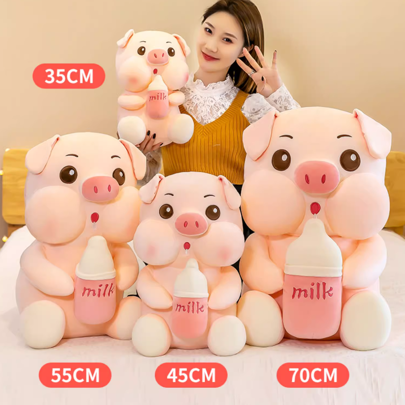 Pig with Bottle Plushie: Your New Cuddly Friend
