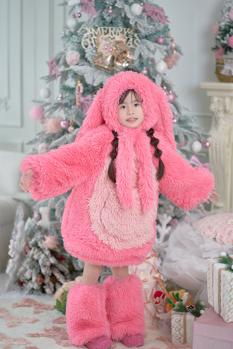 pink bunny dress Pink Bunny in Yellow Coat Dress