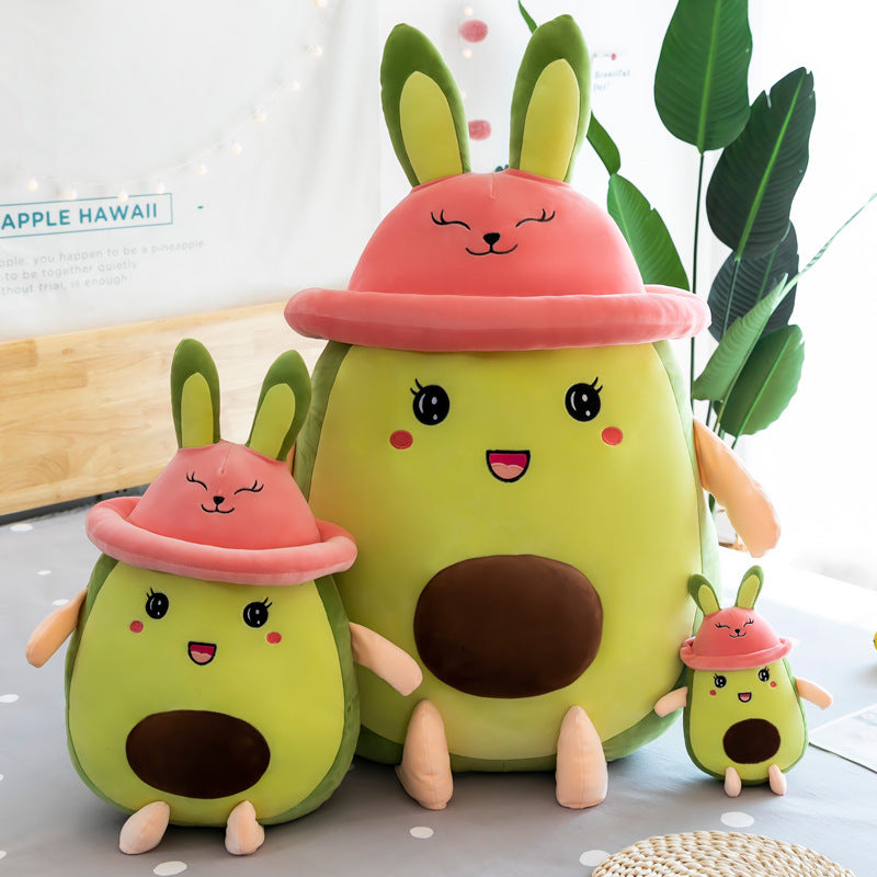 Kawaii Avocado Bunny Plush Toy