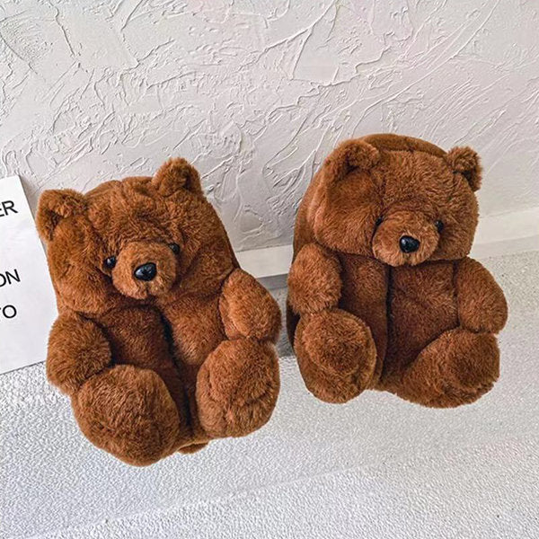 Cute Bear Plush Slippers