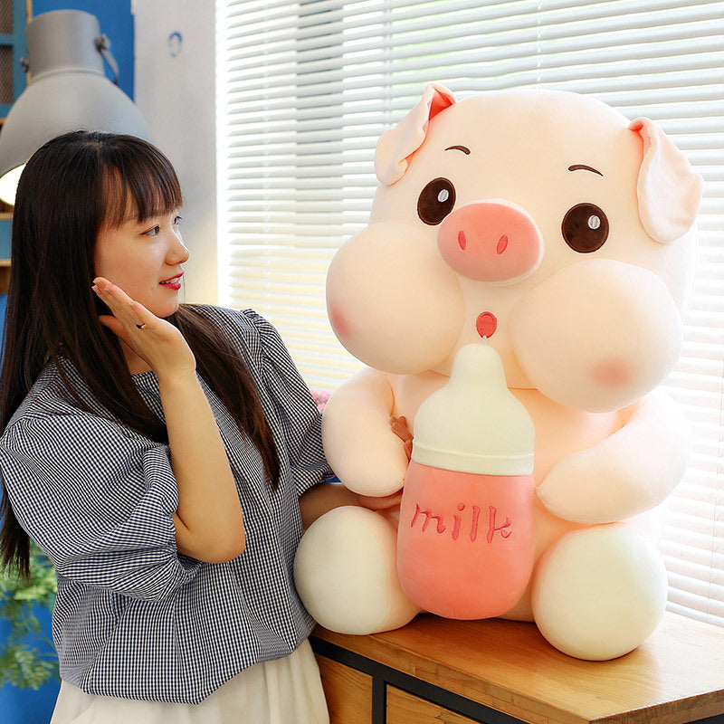 Pig with Bottle Plushie: Your New Cuddly Friend