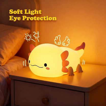 Axolotl Night Light Kawaii Axolotl Light With Soft Glow