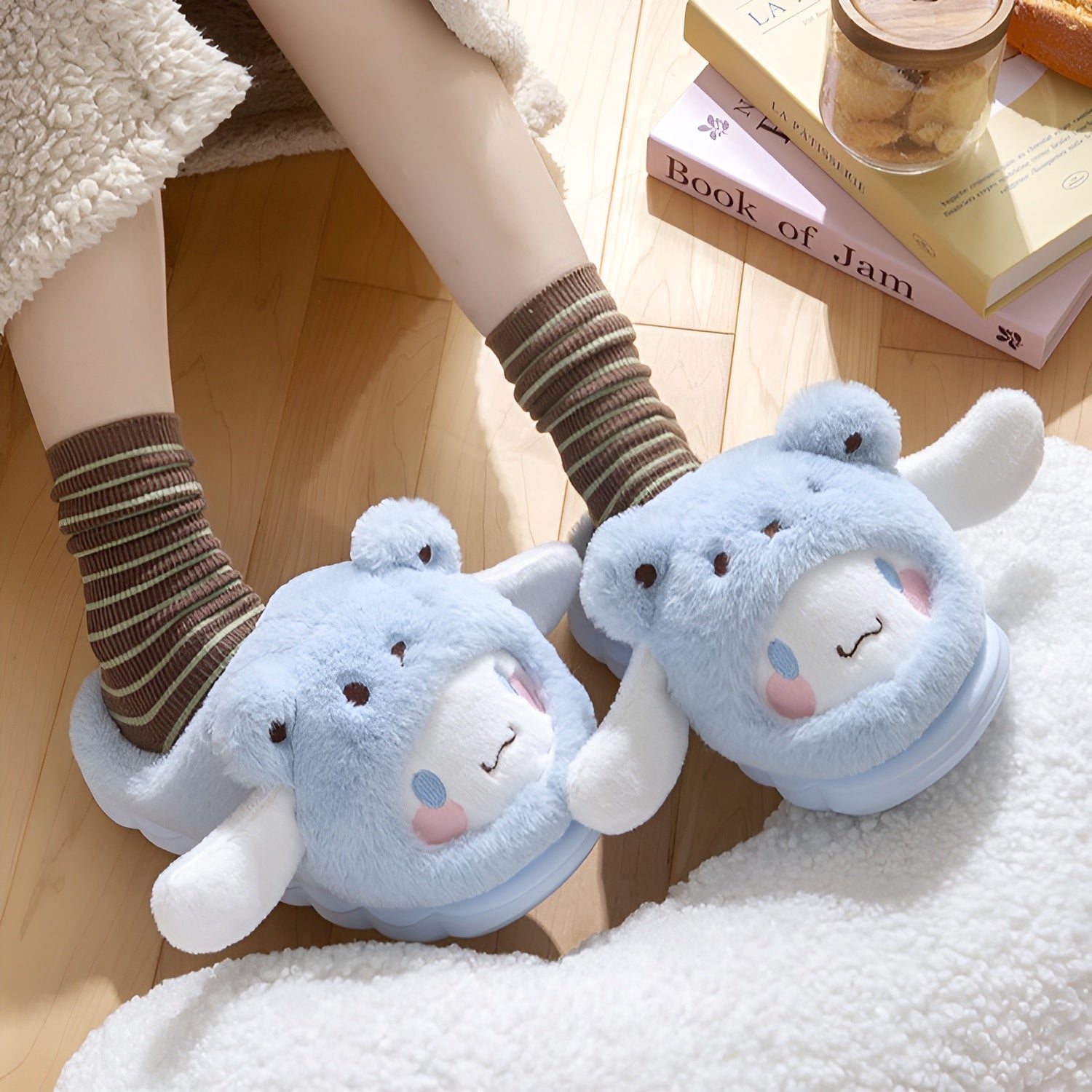 Blue Cinnamoroll Slippers Cute Kawaii Plush Slippers Big Squishies blue-cinnamoroll-slippers-cute-kawaii-plush-slippers-big-squishies