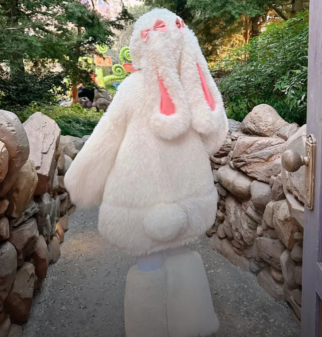 cute bunny dress up Easter Bunny Costume Body - Includes Body, Feet, and Hands - Optional Hood
