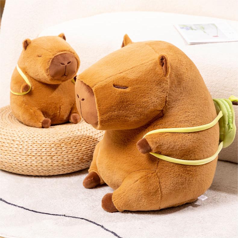 Capybara Plush With Avocado Backpack