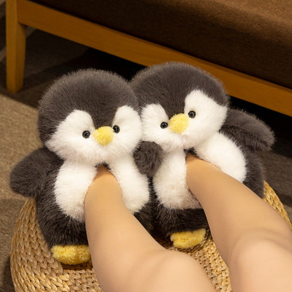 Plush Penguin Slippers Kawaii Cute Fluffy Slippers