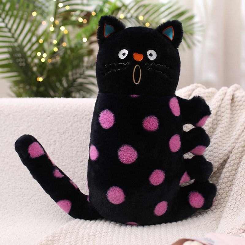 Funky Polka Dot Cat Plush Toy