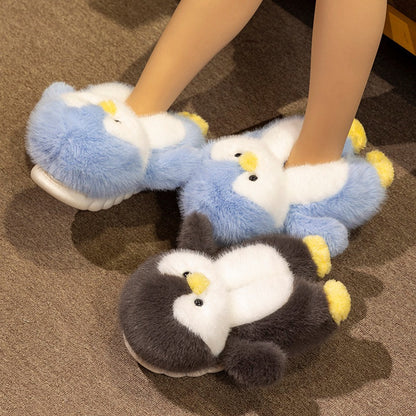 Plush Penguin Slippers Kawaii Cute Fluffy Slippers