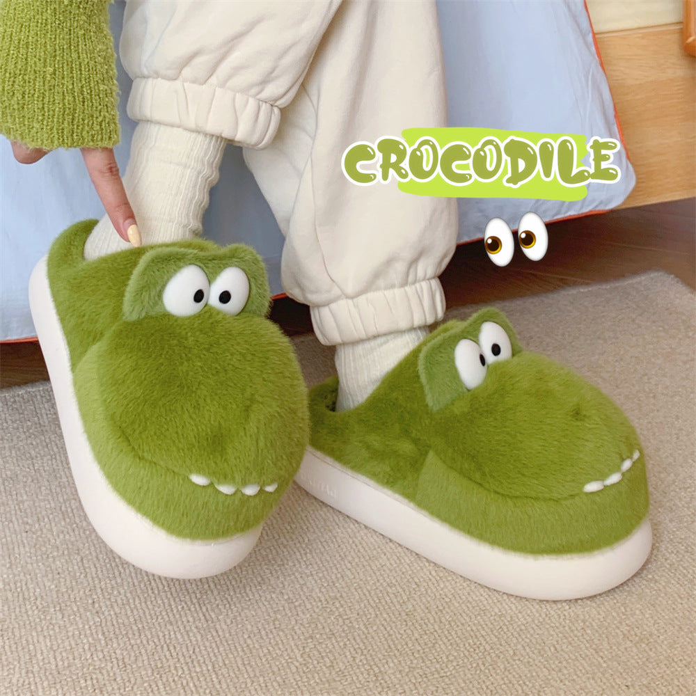 Plush Crocodile Slippers (new design)