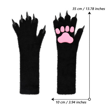 Nail Gloves Plush Long Cat Claw Cosplay Fursuit