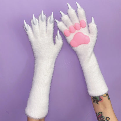 Nail Gloves Plush Long Cat Claw Cosplay Fursuit