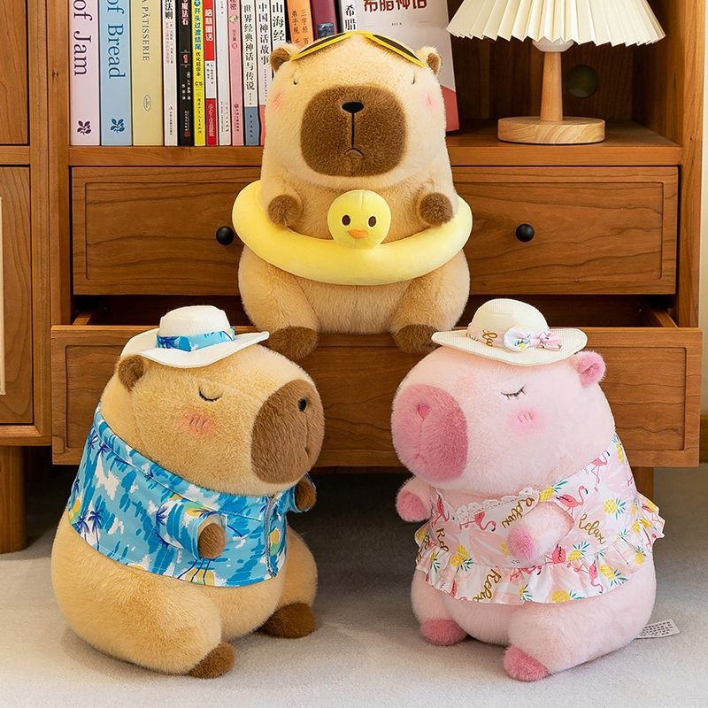 Beach Capybara Plush Beach Theme Plush Toys