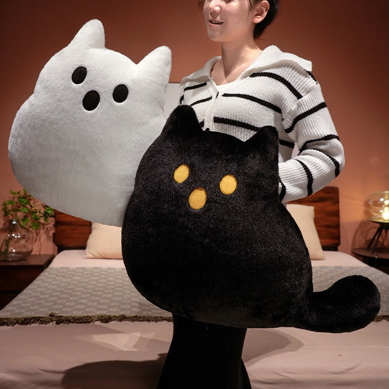 Ghost Cat Plush Pillow
