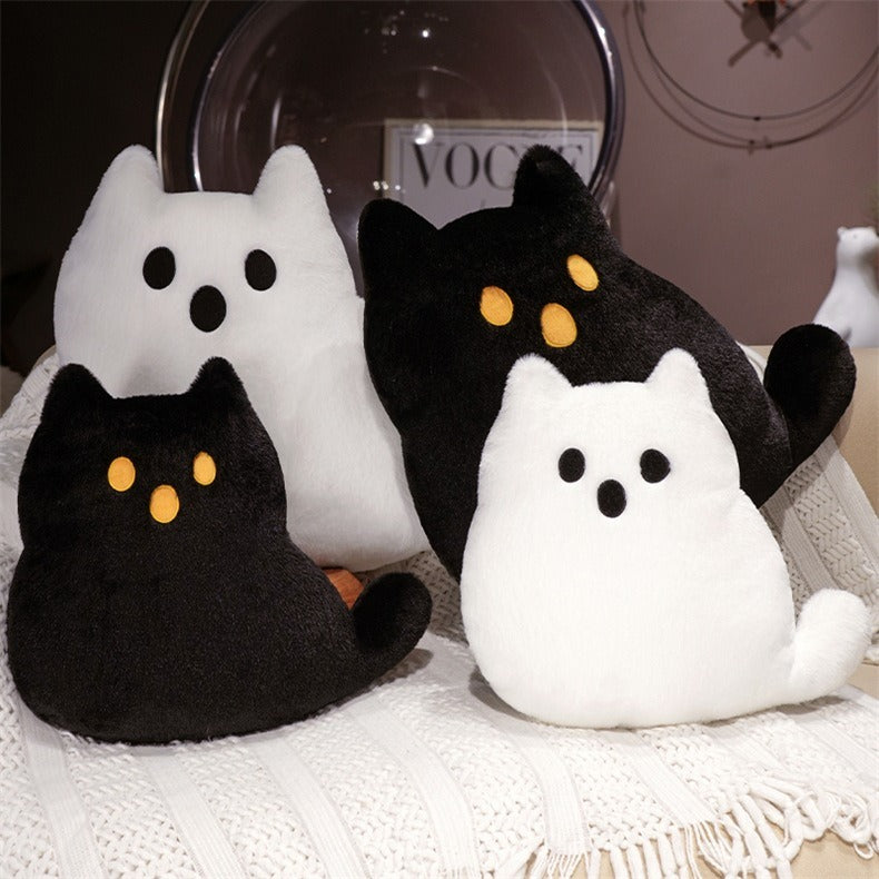 Ghost Cat Plush Pillow