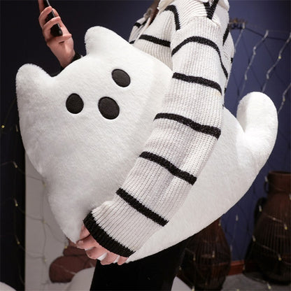 Ghost Cat Plush Pillow