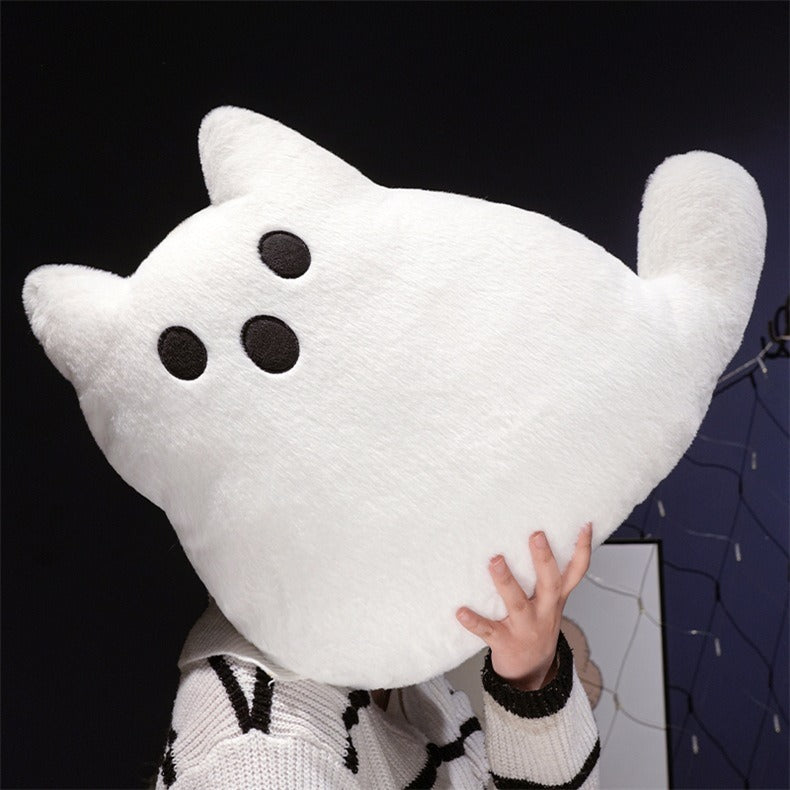 Ghost Cat Plush Pillow