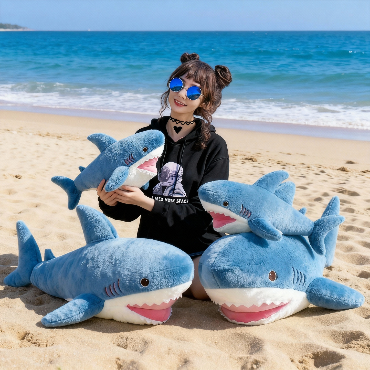 Shark Plush Toy Cute Cuddly Stuffed Shark