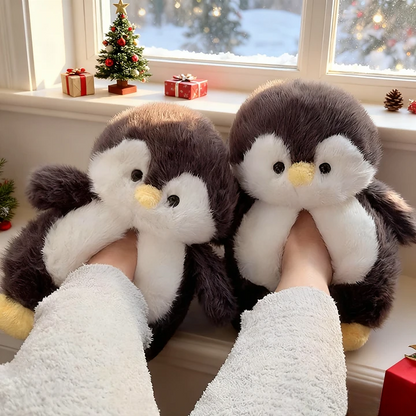 Plush Penguin Slippers Kawaii Cute Fluffy Slippers