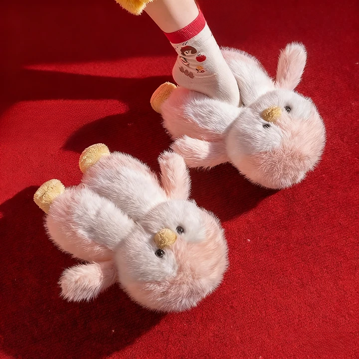 Plush Penguin Slippers Kawaii Cute Fluffy Slippers
