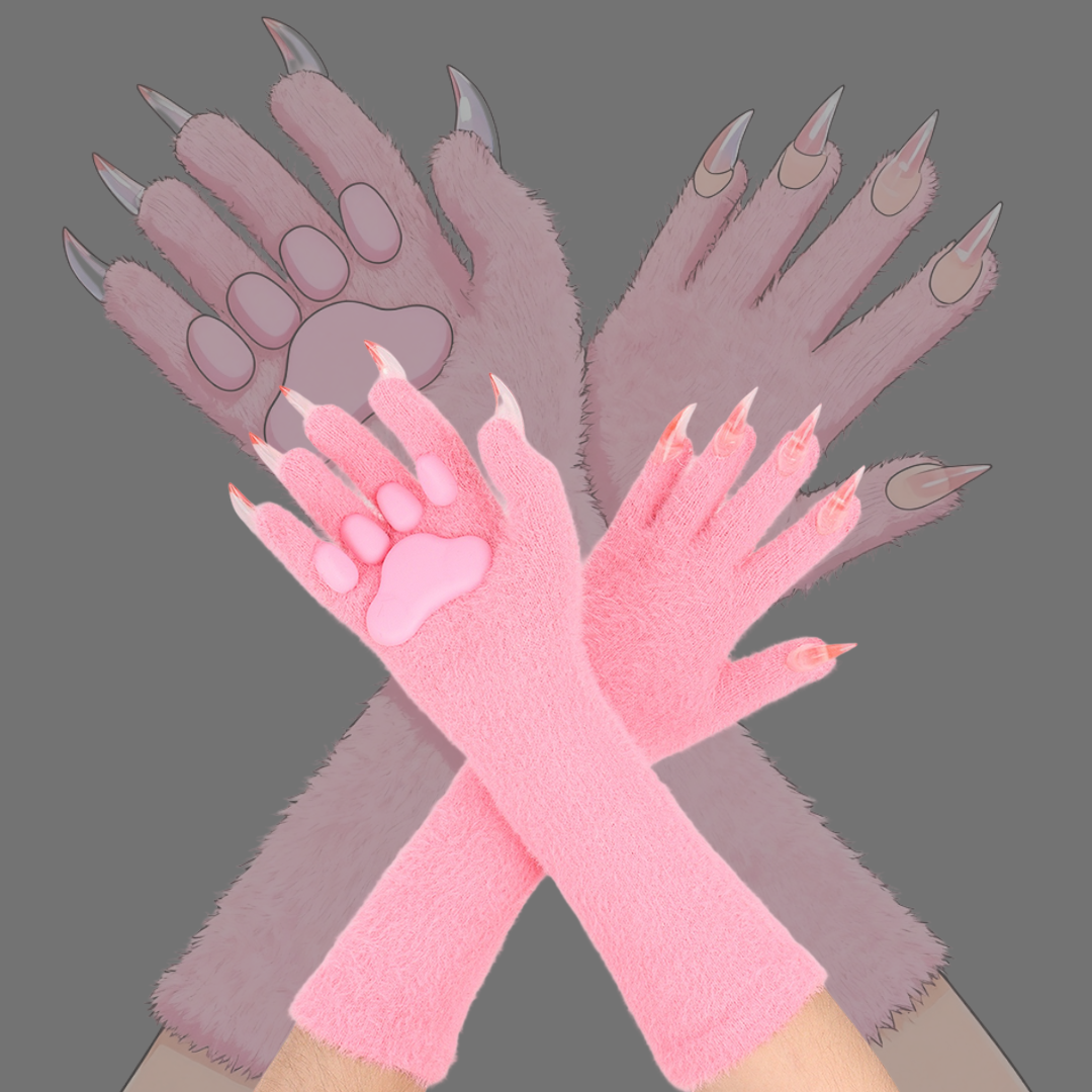 Nail Gloves Plush Long Cat Claw Cosplay Fursuit