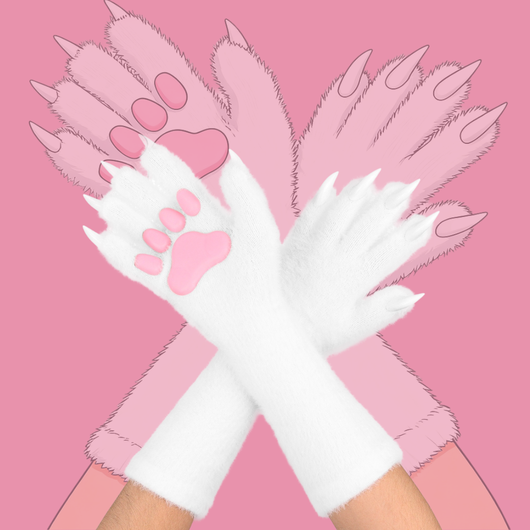 Nail Gloves Plush Long Cat Claw Cosplay Fursuit