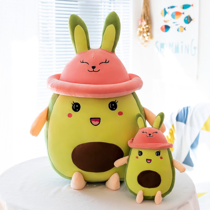 Kawaii Avocado Bunny Plush Toy