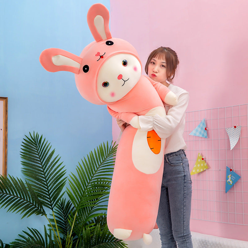 Long Stuffed Rabbit Long Rabbit Stuffed Animal | Cuddly Bunny Plush for Sleep – Big Squishies