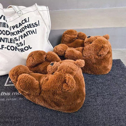 Cute Bear Plush Slippers