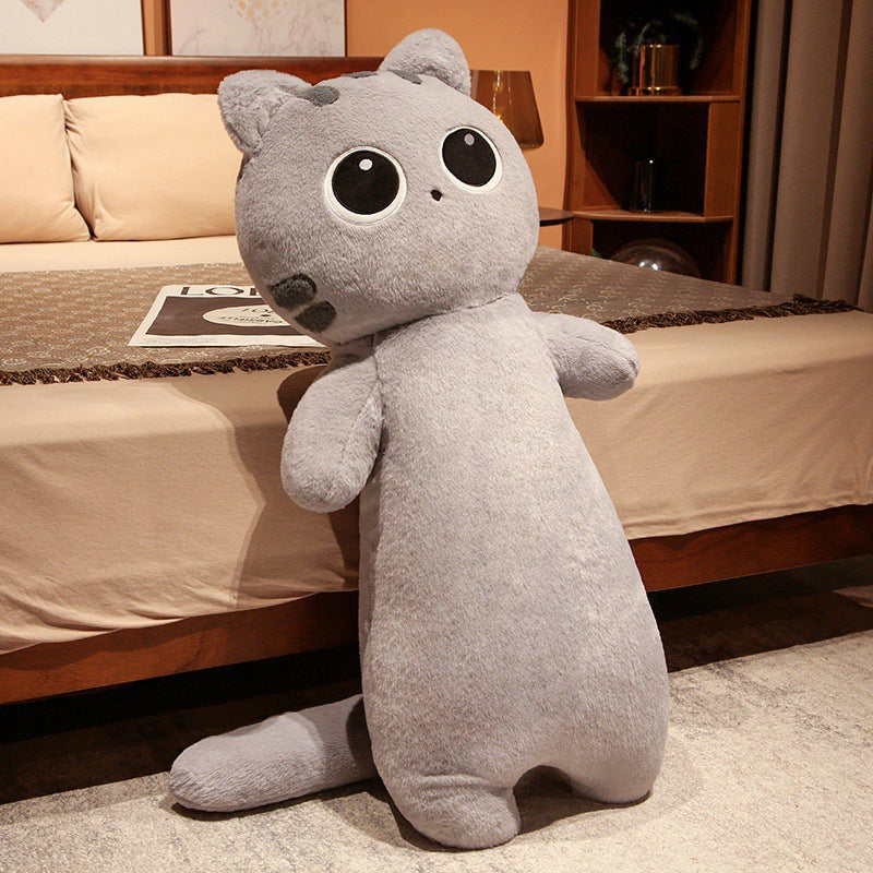 grey cat pillow plush toy
