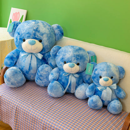 Tie-Dye Blue Stuffed Bear