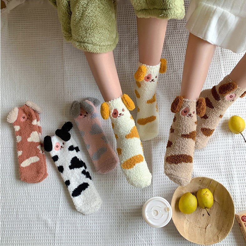 Cartoon Dog Fuzzy Socks – Big Squishies