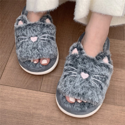 Cat ears slippers Grey
