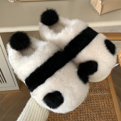 Cute Fluffy Panda Slippers