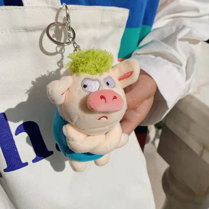 Angry Pig Plush Pendant Keychain