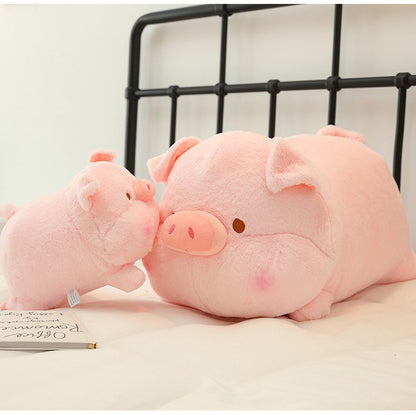 Fluffy Pink Pig Plush Toy