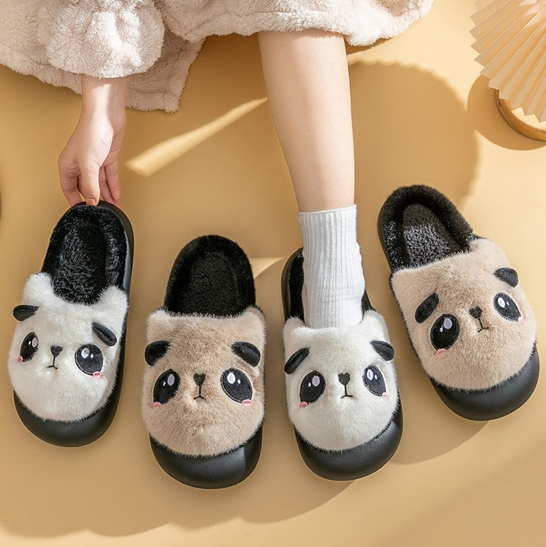 2023 Mens Cute Plush Panda Slippers Funny Animal Home Slipper House Shoes  For Indoor Walking Autumn And Winter - Men's Shoes - Temu