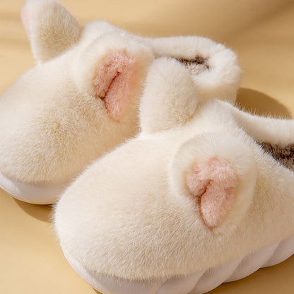 Fuzzy Cat Ear Slippers