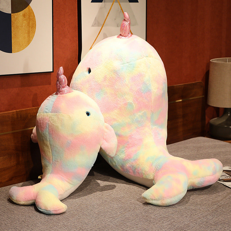 thumbnail image 2 of Bellzi Pink Narwhal St￭ Animal Plushie Soft Kawaii Plush Toy Cute Plushies For All Ages Narwhali 2 of 9