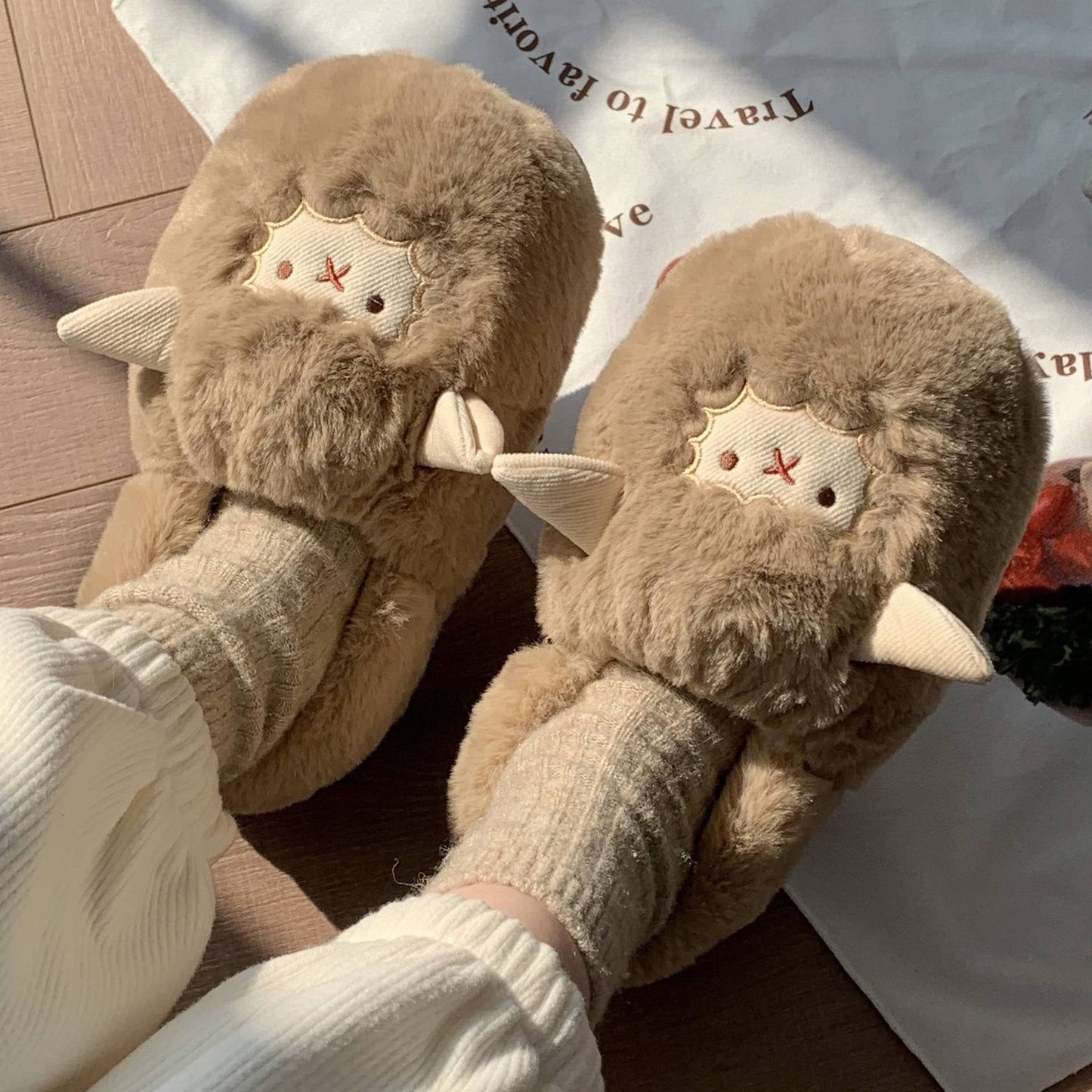 Fluffy Sheep Slippers
